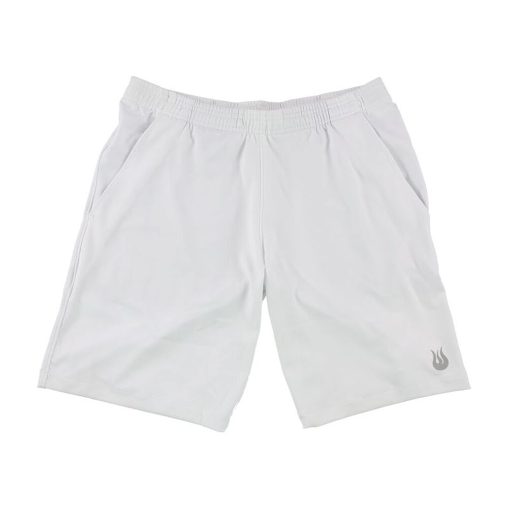 SOLFIRE Mens Legacy Knit Athletic Workout Shorts, White, M, DM